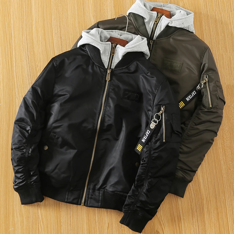 

Мужская демисезонная повседневная куртка-бомбер в стиле милитари с отложным воротником для молодежи, модная верхняя одежда для фанатов милитари