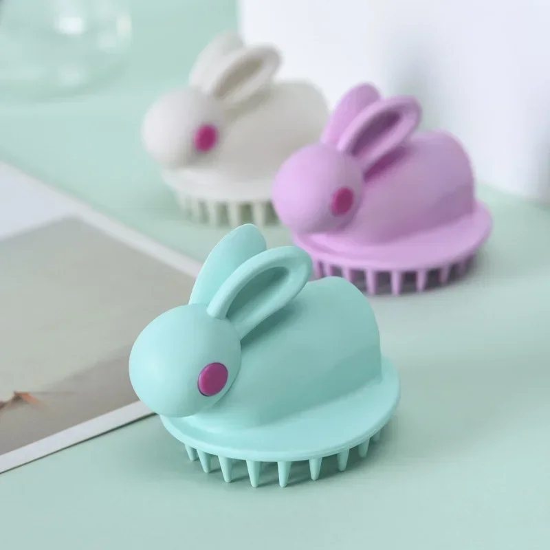 Silicone Head Body Scalp Massage  Bunny Shampoo  Hair Washing Comb Shower Brush Bath Kids Massage