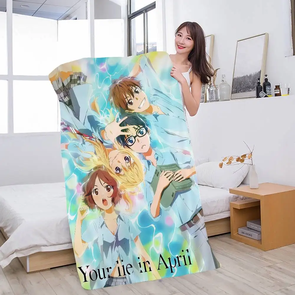 Anime Y-your Lie In April Friend Toalla de playa de microfibra absorbente de secado rápido suave Yoga Swimming Resort toalla de escalada de montaña