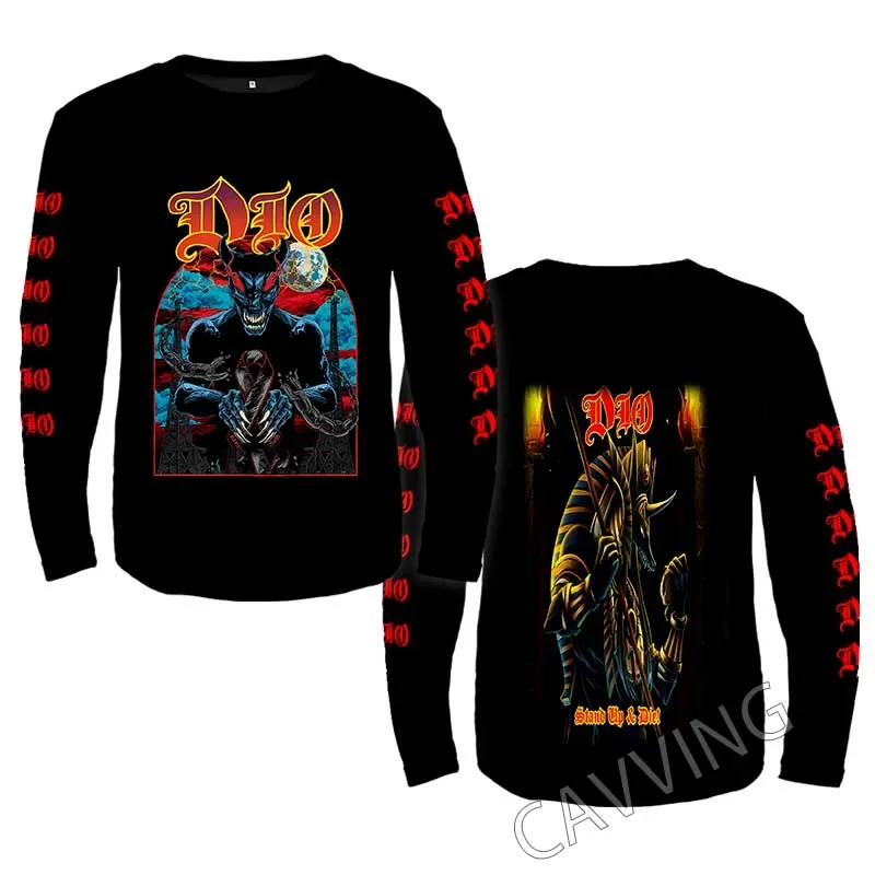 New Fashion Printed DIO Band Crewneck Sweatshirt Gothic Top Harajuku Cotton Unisex Clothing Men Clothing AA3