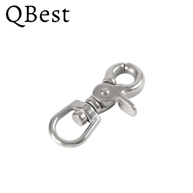 1pcs 316 Stainless steel Webbing Bag Trigger Swivel Lobster Clasps Clips Snap Hooks Weave Paracord Lanyard Buckles