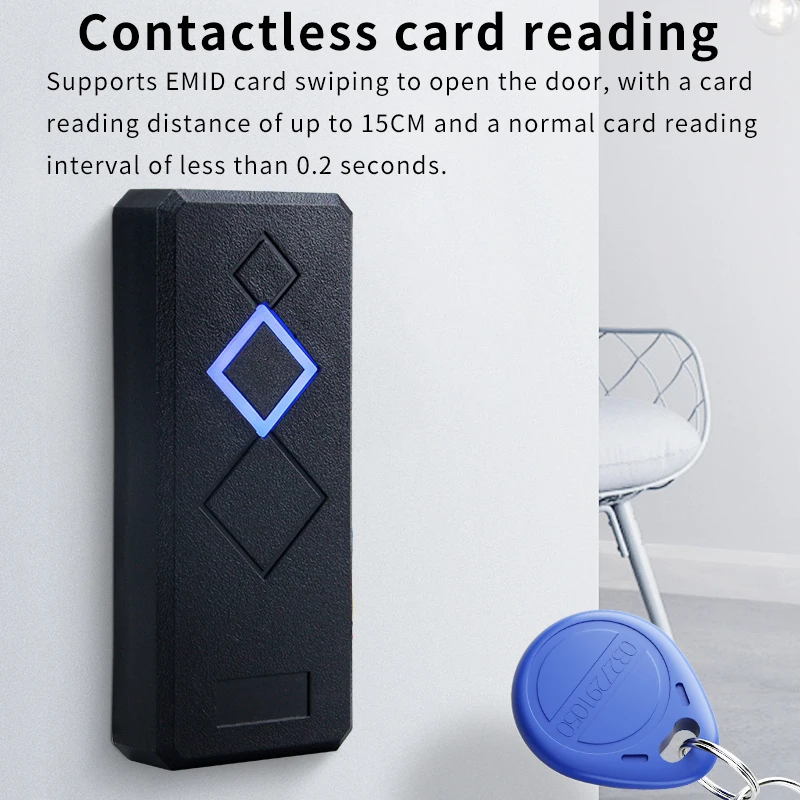 125Khz EMID Access Card Reader, Waterproof RFID Card Reader,Wiegand26/34, RS232, RS485 Formats, Suitable For Door Access Control