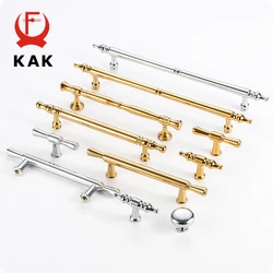 KAK Bright Gold Kitchen Cabinet Handles Wardrobe Door Pulls Bright Chrome Shoe Cabinet Handle Furniture Handle Door Hardware