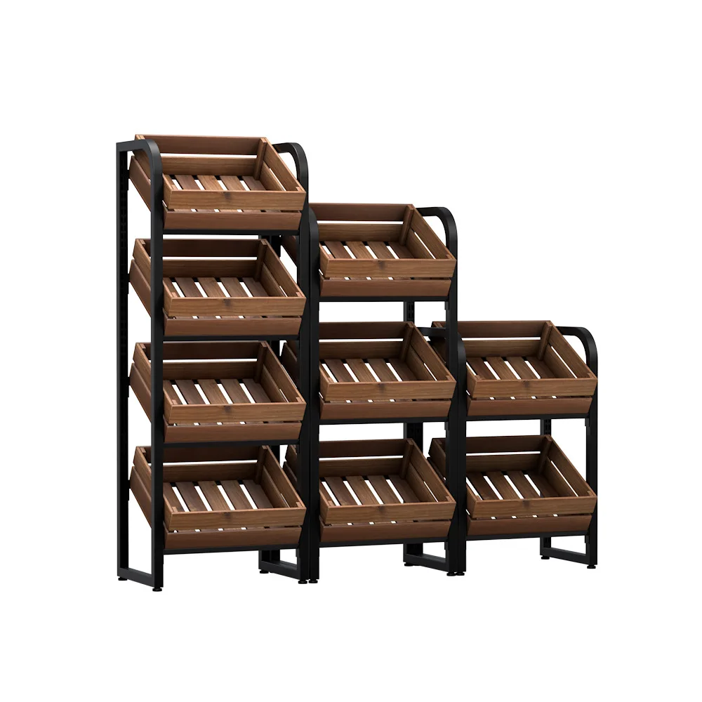 Fruit store shelves Vegetable and fruit shelves