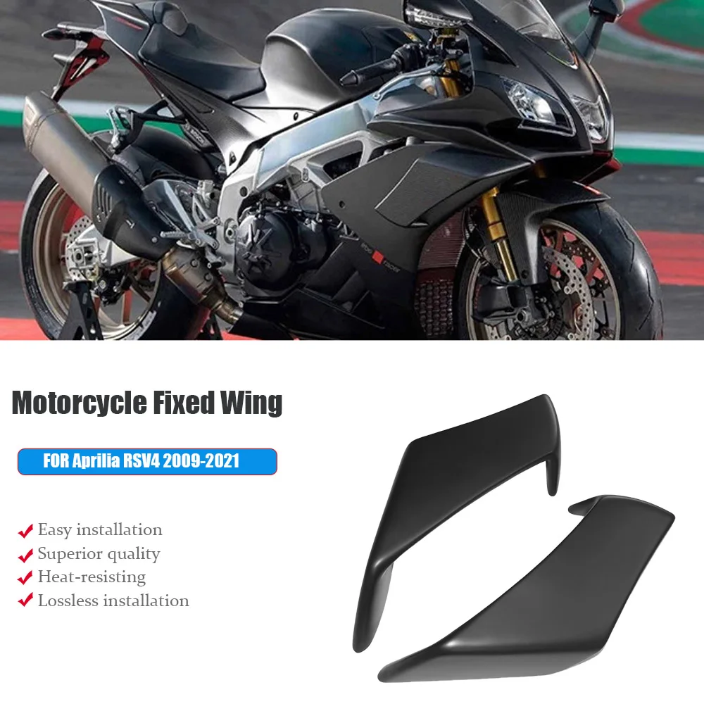 RSV4 Fairing Fixed wing,For Aprilia 2009-2021, Motorcycle Accessories, Spoiler Airfoils Side Winglets, Air Deflectors ABS