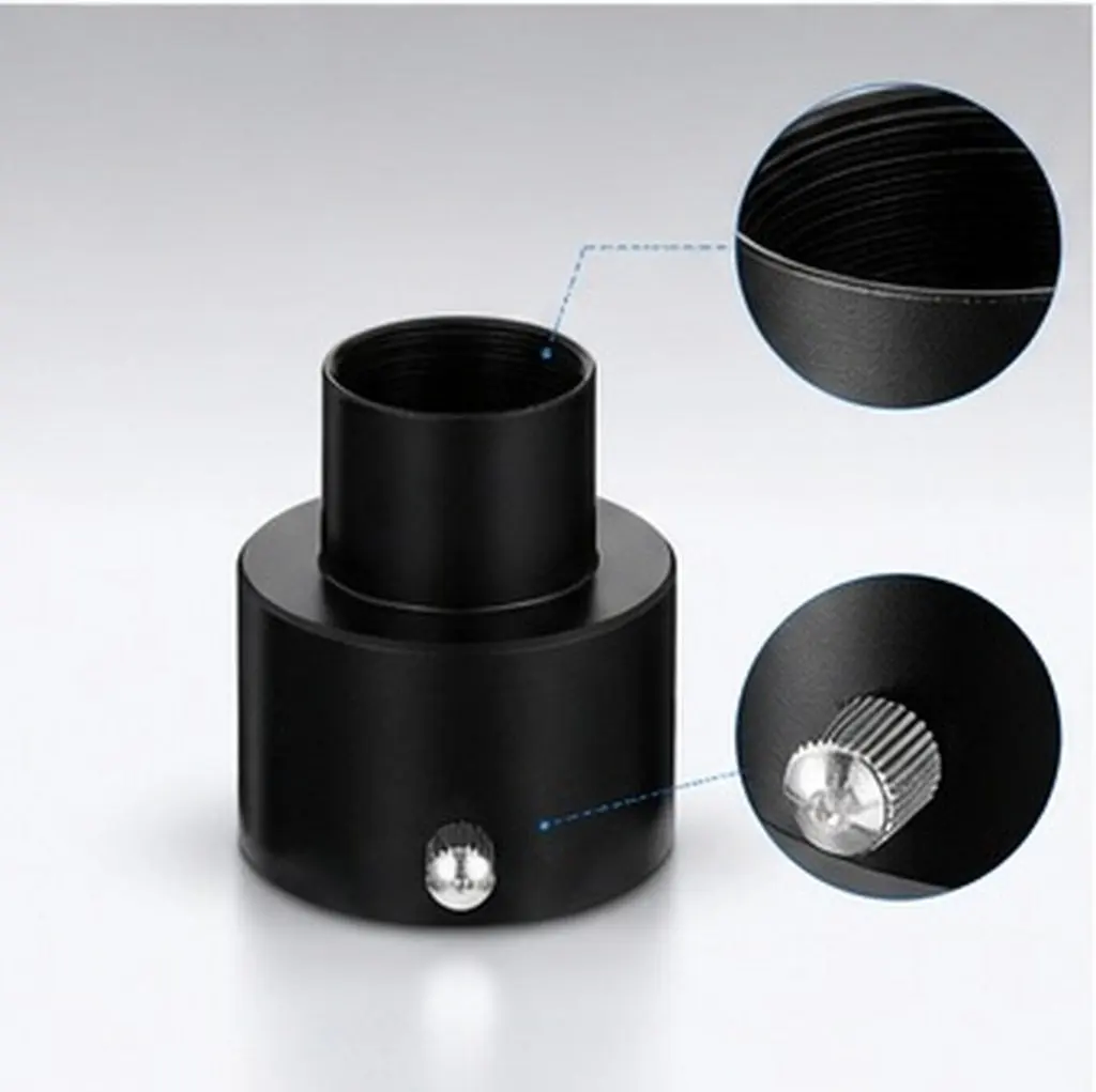 Aluminum Eyepiece Adapter 0.965 Inch to 1.25 Inch Telescope Focal Length Extender for Astronomical Observation Projection
