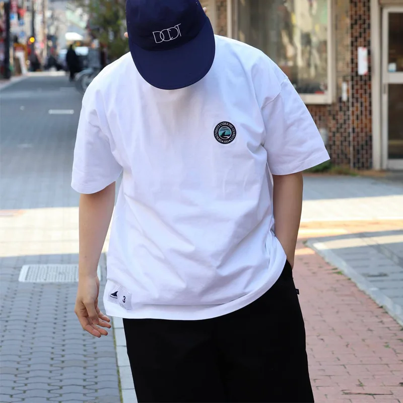 2026 DESCENDANT Heavyweight Cotton Short Sleeve T-Shirt Loose Casual Embroidered T-Shirt TX1602