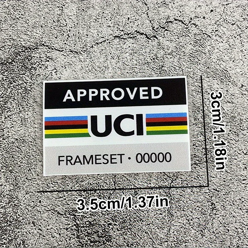 

"UCI Certified Bike Frame Stickers Waterproof Decals for Seat Tube Fork Down Tube Scratch Cover Cycling Decor"