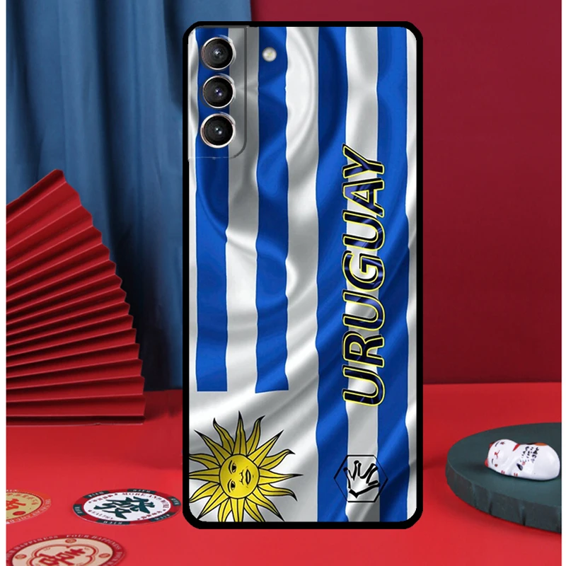 أوروغواي العلم قضية الهاتف لسامسونج غالاكسي S25 الترا S9 S10 S20 S21 S22 زائد S23 FE S24 الترا الغطاء الخلفي