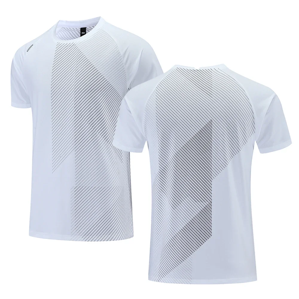 Quick Drying Men's Running T-shirt Fitness Sports T Shirt Gym Training Tees Breathable Jogging Casual Sportswear Unisex Tops New