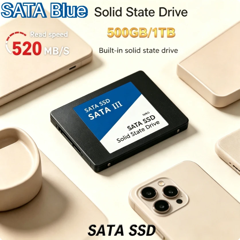 

[Brand] Original SATA Blue SSD High Speed Portable Solid State Drive Large Capacity Storage Disk For Laptop Desktop Smartphone