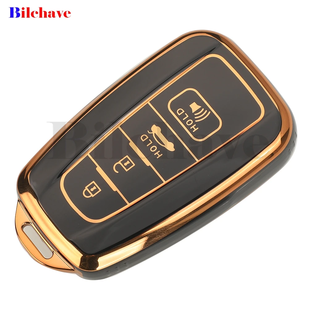 jingyuqin TPU Remote Car Key Case Cover For Toyota CHR Camry Corolla RAV4 Highlander C-HR Prius Land Cruiser Prado 4 Buttons