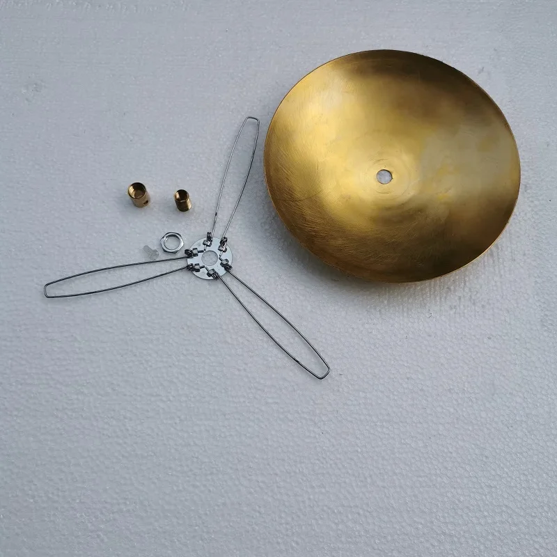 Brass Cap Flying Saucer Lampshade Tray Arc Cover with 3 Forks Galvanized Fixing Spring Clip 80-180mm Lighting Accessories