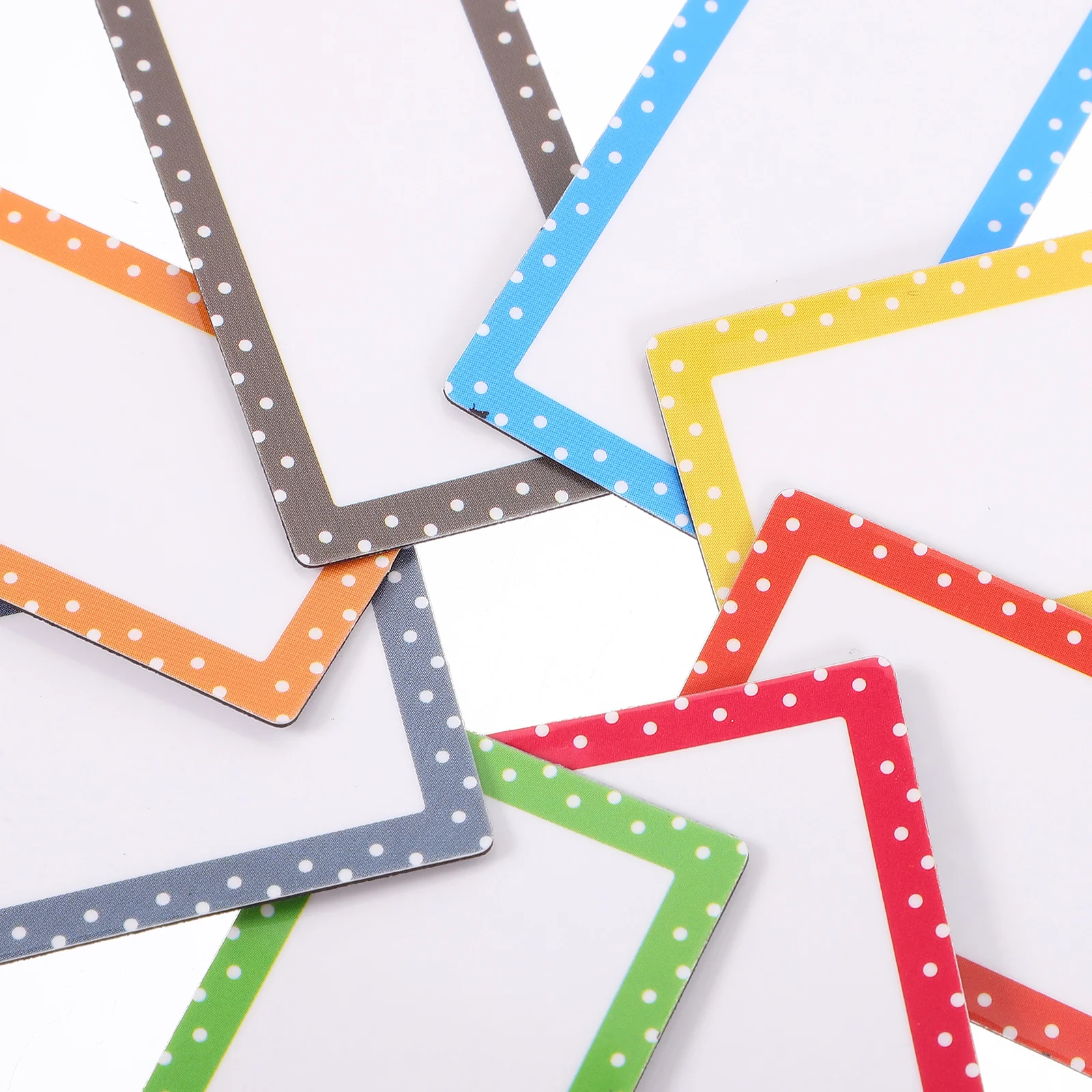 

8Pcs Reusable Magnetic Dry Erase Name Tags Writable Label Plates for Whiteboard Fridge Cabinet Metal Surfaces Office Kitchen