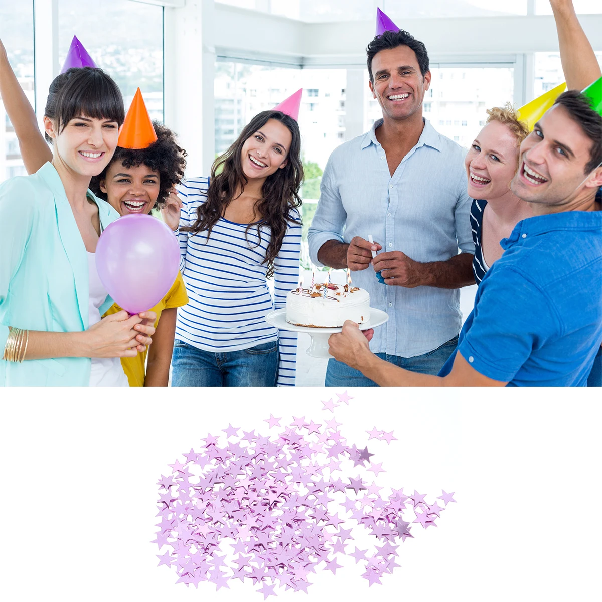 

2000Pcs Pink 10mm Pentagram Confetti Eco Friendly Small Mini Beautiful Color for Party Birthday Wedding Decoration