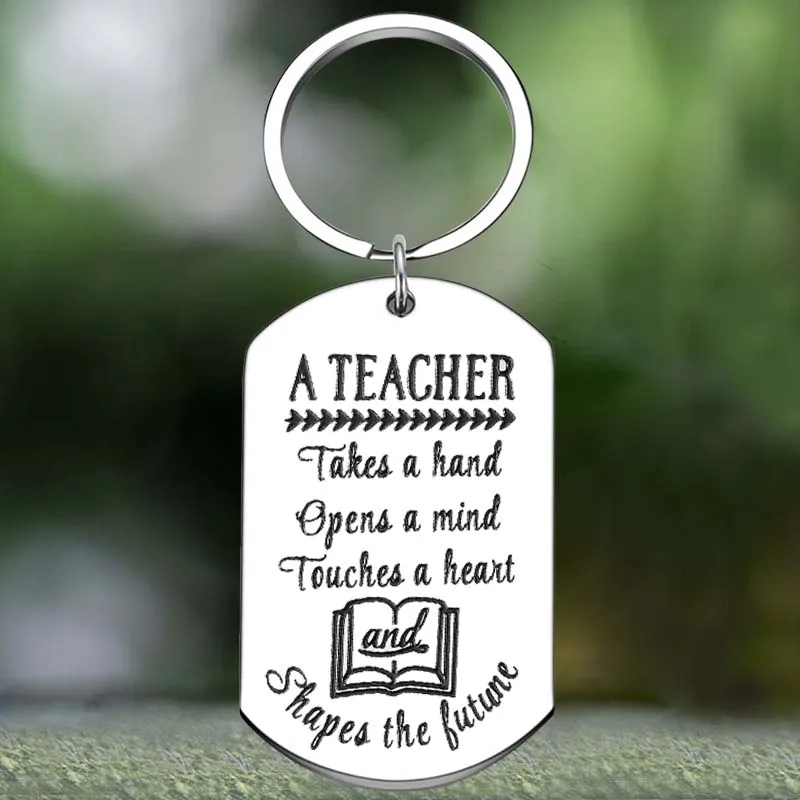 Cute Teacher's Day Gift Keychain Teacher Appreciation Gift Key Chain Pendant Jewelry Teacher birthday chrismas Gift