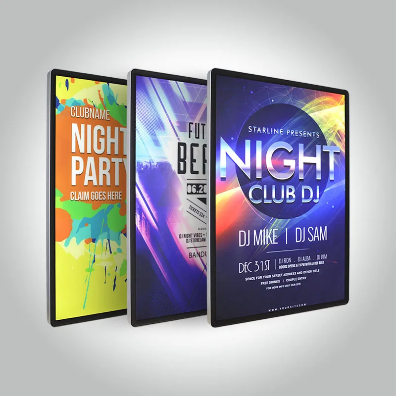 

Rectangular split flap display light box decorative features