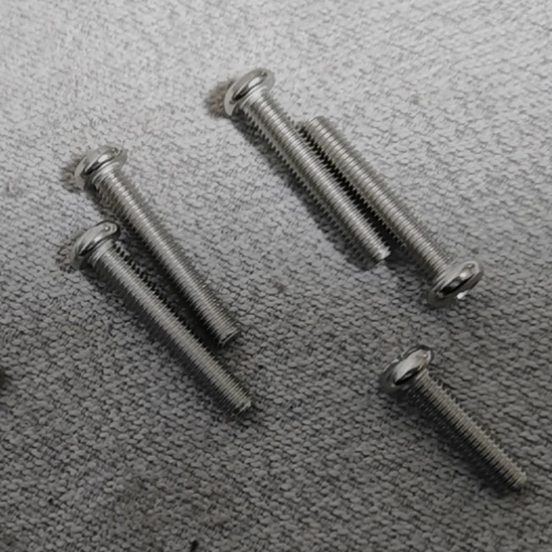 2-20pcs 304Stainless Steel Cross Round Pan Head Machine Screw Button Head Cap Phillips Bolt M6.0 M8.0 Length 6 8 10 12-200mm