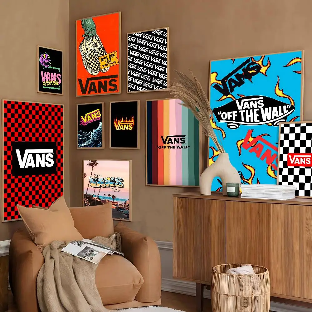 Heißer Modetrend V-VANS Whitepaper Poster Wasserfester Papieraufkleber Kaffeehaus Bar Ästhetische Kunst Wandbild