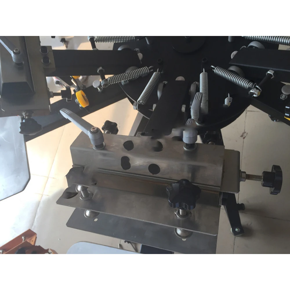 Machine de pressage d\'écran, 4 couleurs, 1 Station, pour impression sur soie, dispositifs réglables à Double ressort