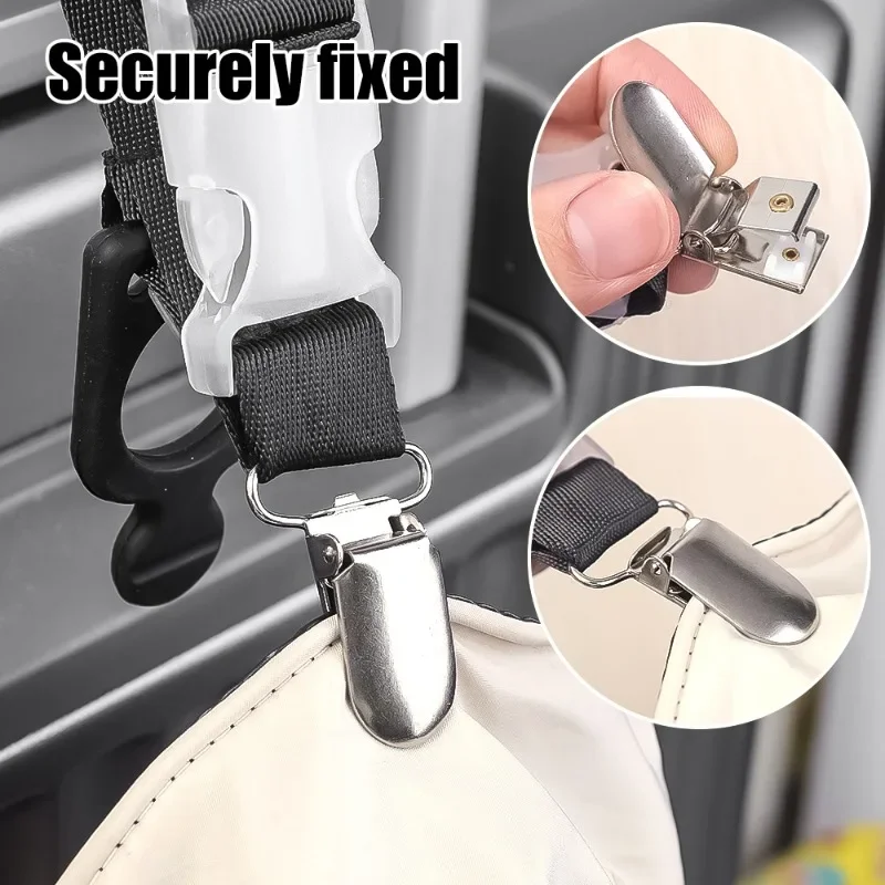 Convenient Luggage Hook Lasting Secure Connection Luggage Hanging Buckle Portable Lightweight Solid Color Travel Bag Accessories