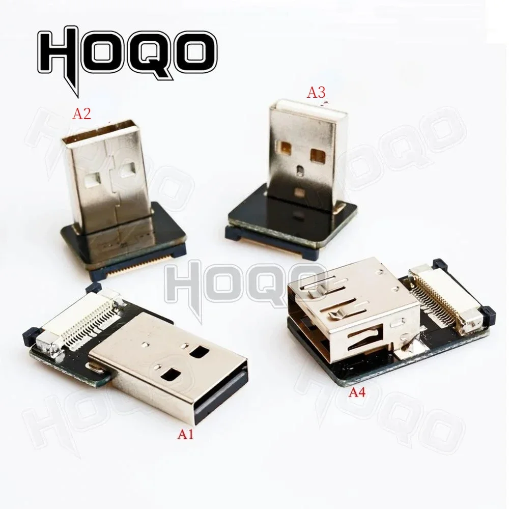 Hoqo สายแบนแบบยืดหยุ่นสำหรับ Raspberry Pi Type-C Mini/Micro USB ริบบิ้น FFC FPV Slim Flat นุ่มยืดหยุ่น FPC Charge FPV