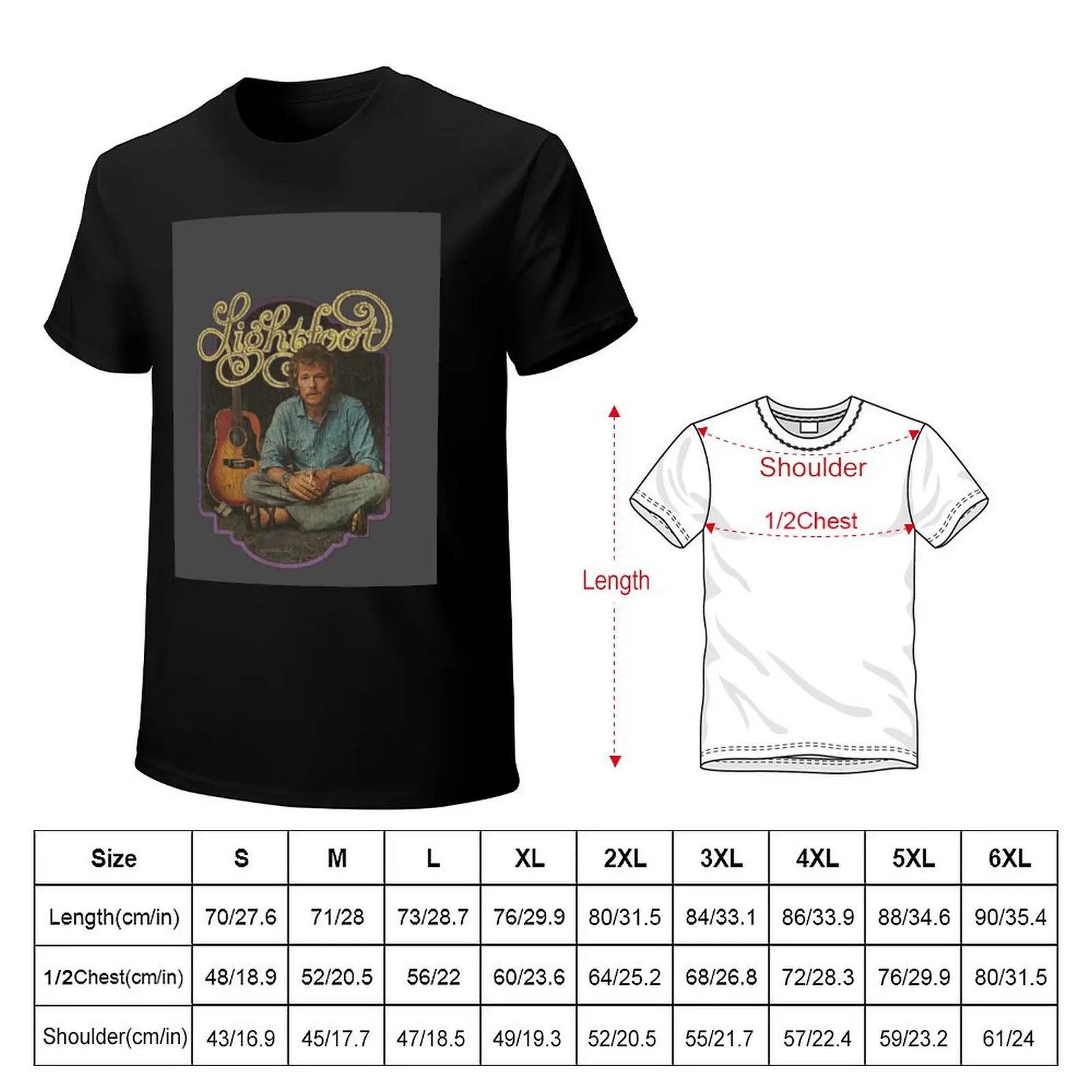 Lightfoot Sundown 1974 T-Shirt cotton t shirts man 100% T-Shirt