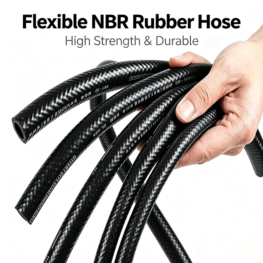 NBR Diesel Vacuum Hose Oil Resistant Automotive Fuel Line Multiple Inner Diameter Sizes 4mm-25mm for Automotive Use