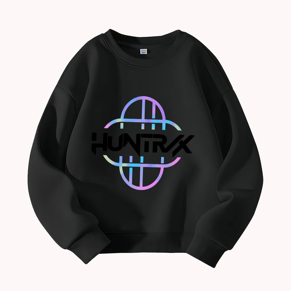 HUNTRX جرافيك طباعة Crewneck البلوز الرجال النساء عارضة الشارع الشهير أزياء طويلة الأكمام السترة