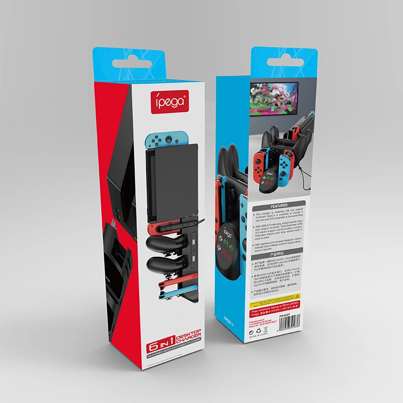 Tay Cầm Chơi Game Ipega PG-9187 12 Trong 1 Dock Sạc Chân Đế Phù Hợp Với Cho Nintendo Switch Bộ Điều Khiển Cho Công Tắc Pro Chơi Game Đế Sạc