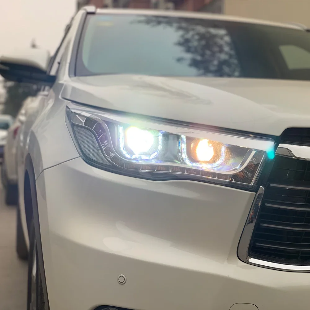 

Car Headlights for Highlander Kluger U5 2015 2016 2017 Bifocal Lens Styling Led Auto Headlight Assembly Upgrade Drl Turn Signal