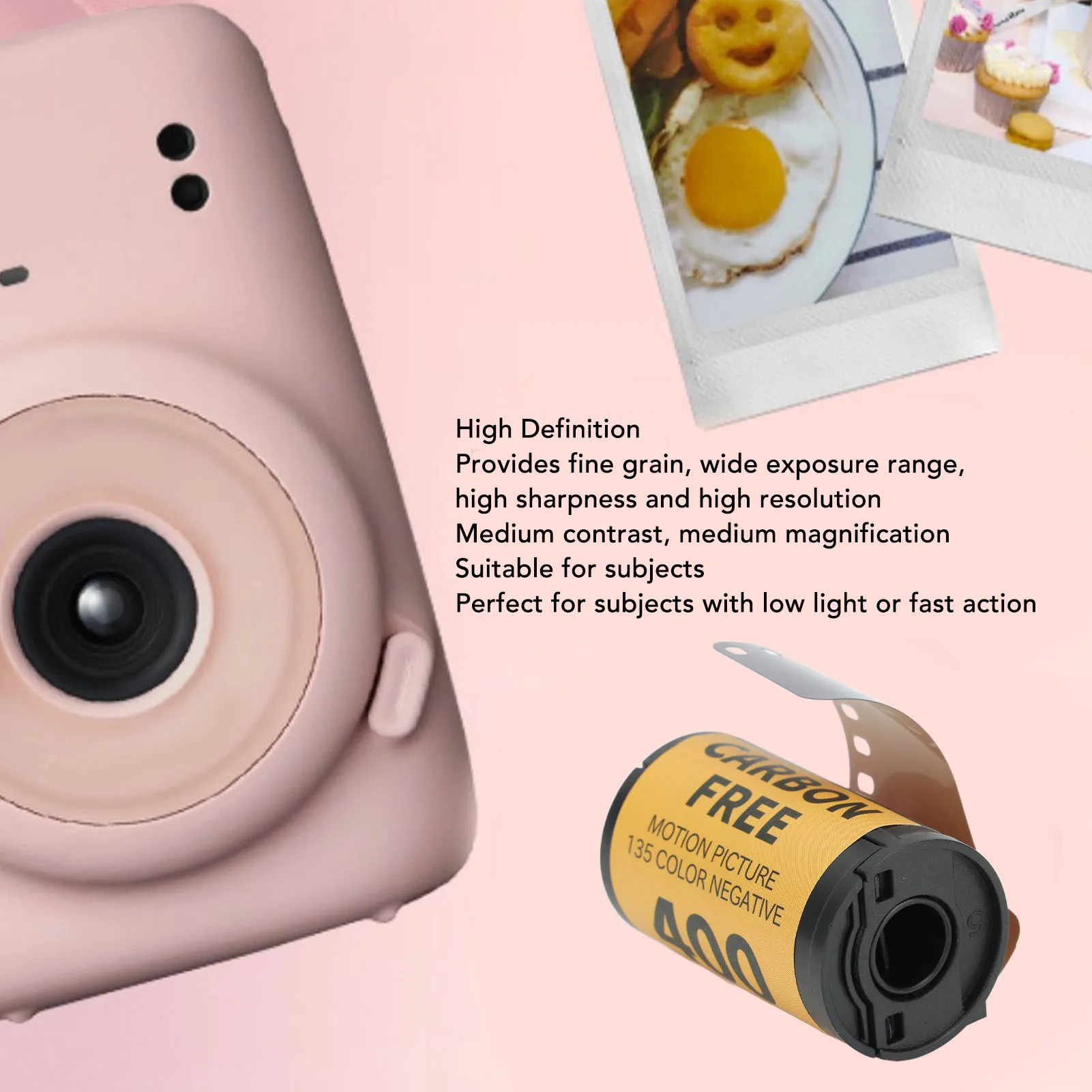 Camera Color Print Film High Sharpness Medium Contrast ISO 320‑400 Color Negative Film HD 35mm High Resolution for 135 Cameras