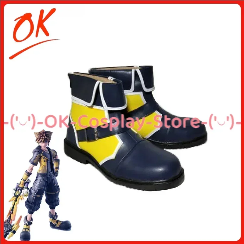 

[На заказ] обувь для косплея KH Sora, аниме-игра, костюм для ролевых игр, реквизит, Хэллоуин, карнавал, вечерние ботинки из искусственной кожи