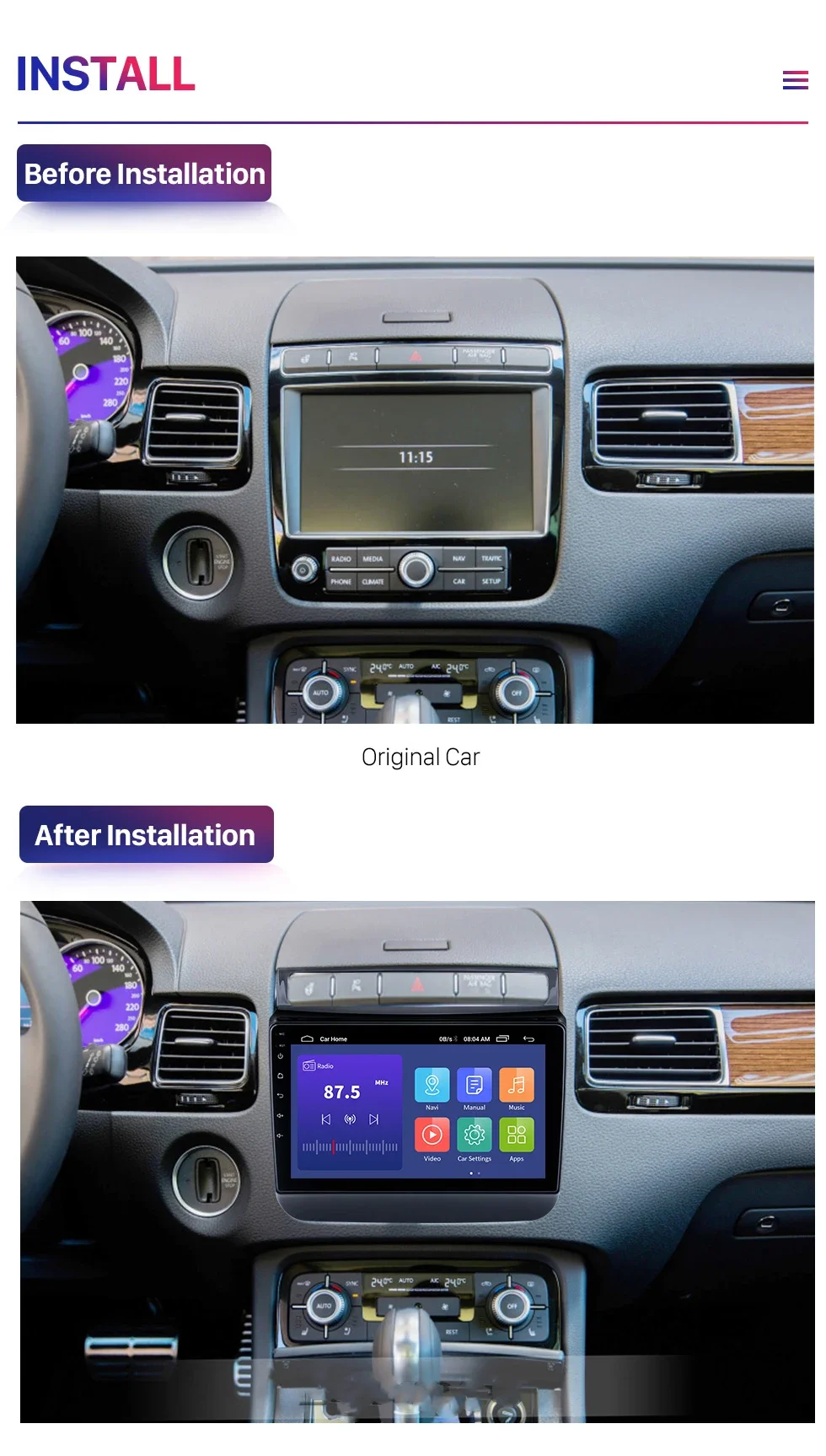 Wireless Carplay Android Auto Module For VW Volkswagen Touareg RNS850 2011-2015 Mirror Link AirPlay Box Recoder Car Accessories