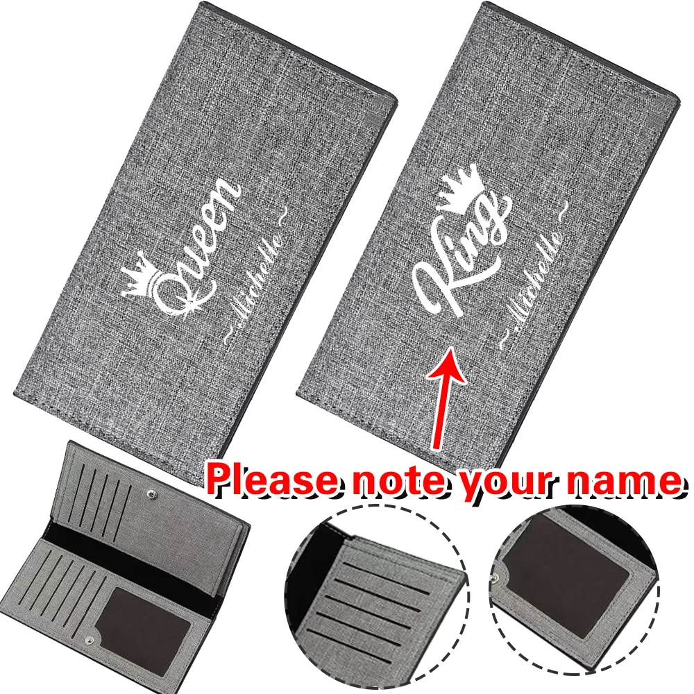 Personalized Customized Name Wallet Vintage Business Wallets Key Coin Storage Purse Bank Id Card Holder Lightweight Cash Bag