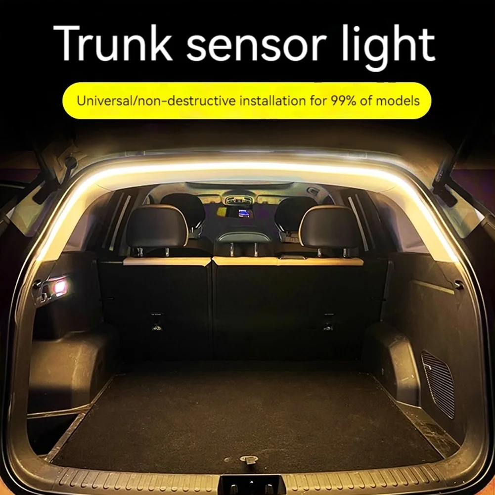

LED Dynamic Flowing Light Strip Self Adhesive Automatic Tail Box Light Car Trunk Ambient Lighting Strip for Truck Trunk Decor