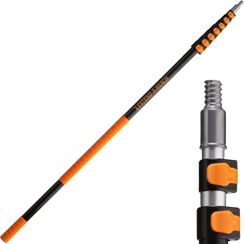 

5-30 ft Long Telescopic Extension Pole // Multi-purpose Extendable Pole with Universal Twist-on Metal Tip // Lightweight and Stu