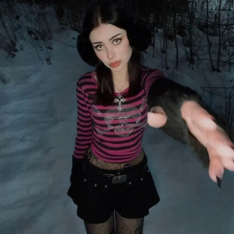 تي شيرت نسائي جديد فضفاض مرن طويل Sve بطانة مريحة للتنفس كاجوال Faion للسيدات