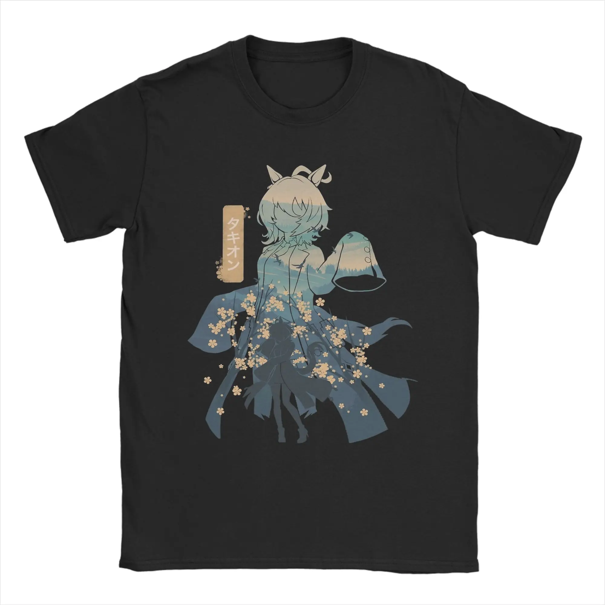 Men's Agnes Tachyon Uma Musume Anime T Shirts  100% Cotton Clothing Creative Short Sleeve Crewneck Tees Gift Idea T-Shirts