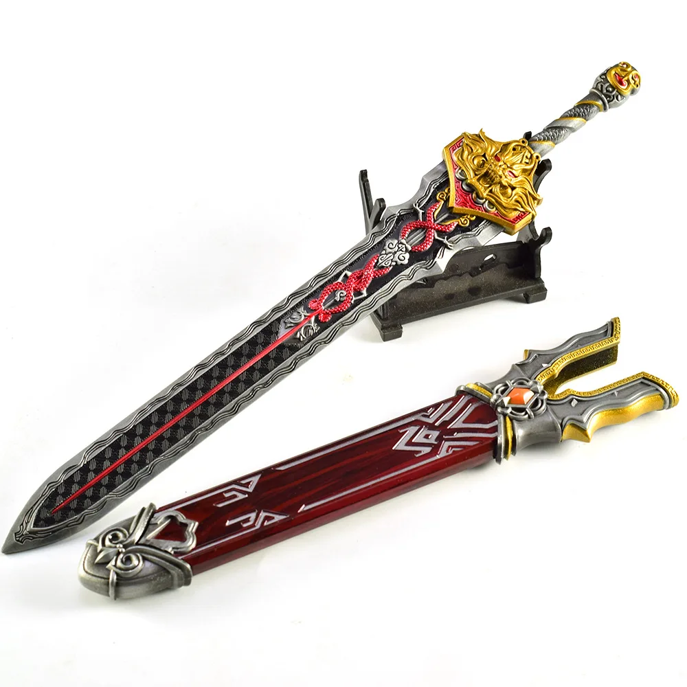 30cm Naraka: Bladepoint Sword All-metal Handicraft Ornaments Longquan Sword with Sheath Gifts Collections Game Peripherals Knife