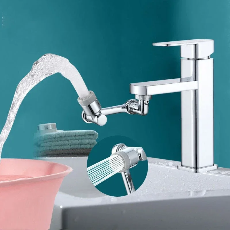 Rotatable Scalable Metal Faucet Aerator Bathroom Tap Splash-proof Bubbler Faucet Filter Nozzle Tap Saving Water Extender