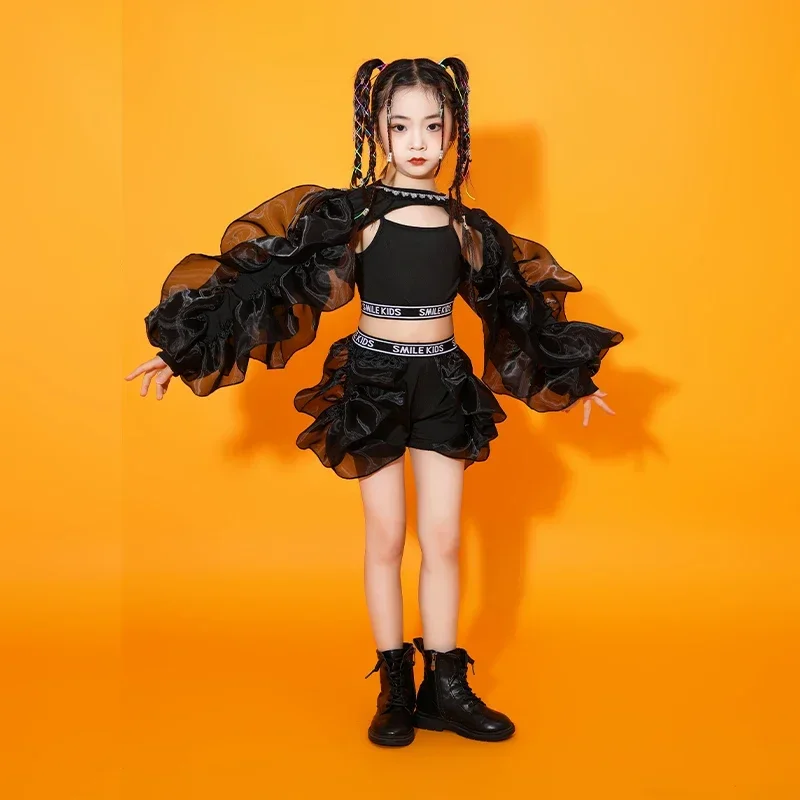 Moda dziecięca taniec uliczny dzieci dziewczyny taniec jazzowy zestaw odzież do tańca dominujących modnych kostiumów pokazowych na wybiegu