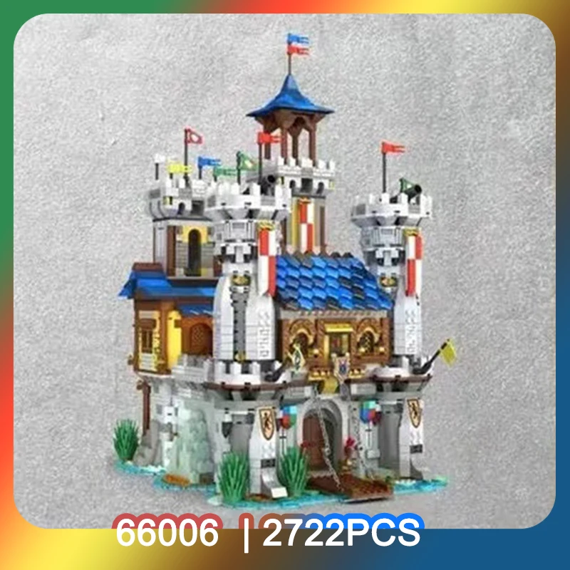 Reobrix MOC Medieval Castle & Fisherman's Wharf Building Blocks, Modular European Street Scene Tree House Model Bricks