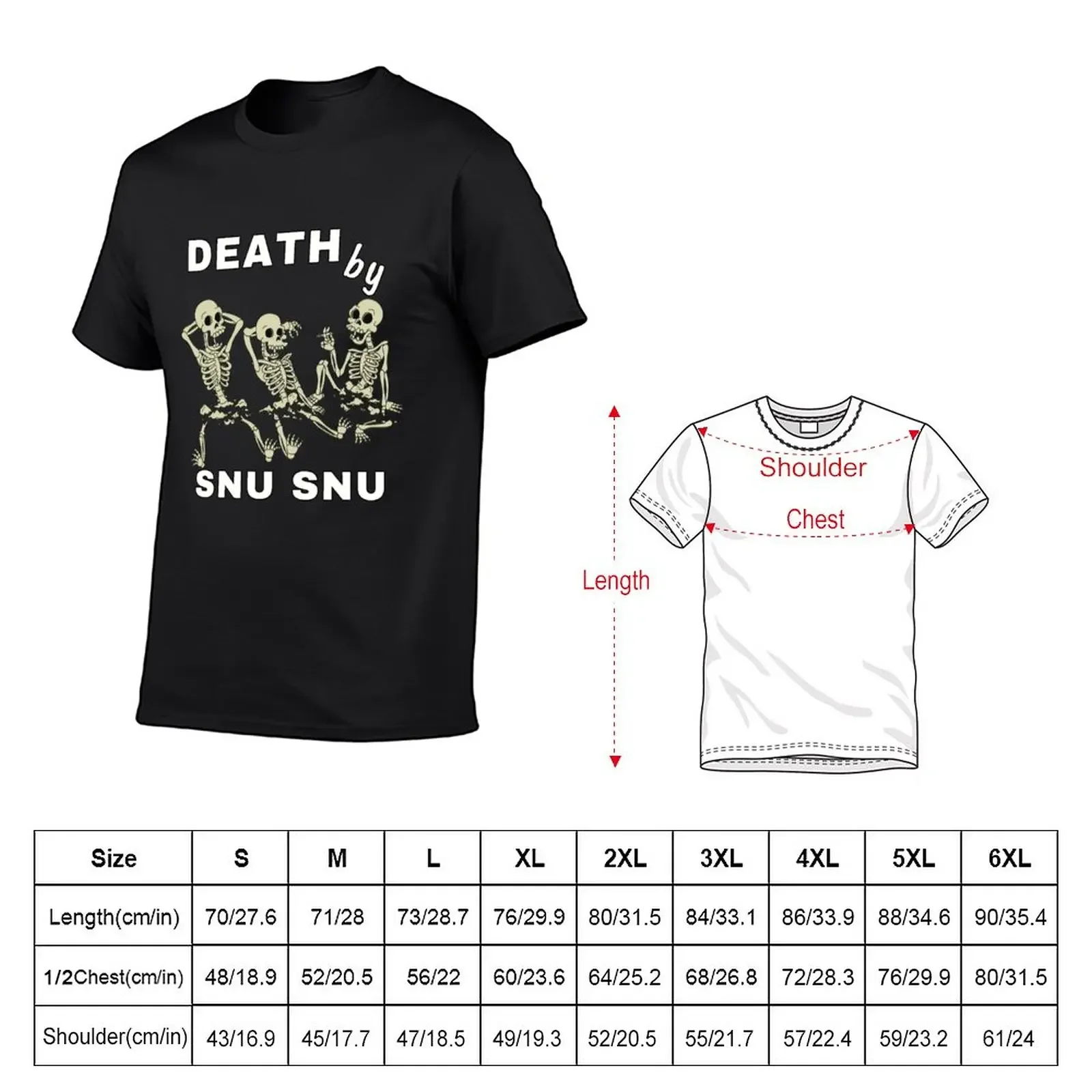 New Death By Snu Snu T-Shirt anime clothes graphic shirts heavyweight t shirts for men