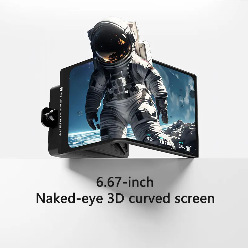 مبرد مياه Thermalright LEVITA VISION 360 الكل في واحد 360 مم 6.67 بوصة AMOLED LCD 2K 60HZ شاشة منحنية عين عارية رؤية ثلاثية الأبعاد