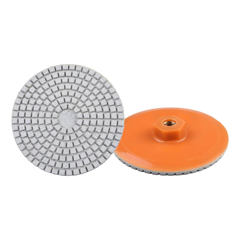 

2pcs 4 Inch Polishing Pad Wet Dry Buff Disc Abrasive For Marble Concrete Abrasive Buckle Lock Diamond Wet Dry Polishing Pad