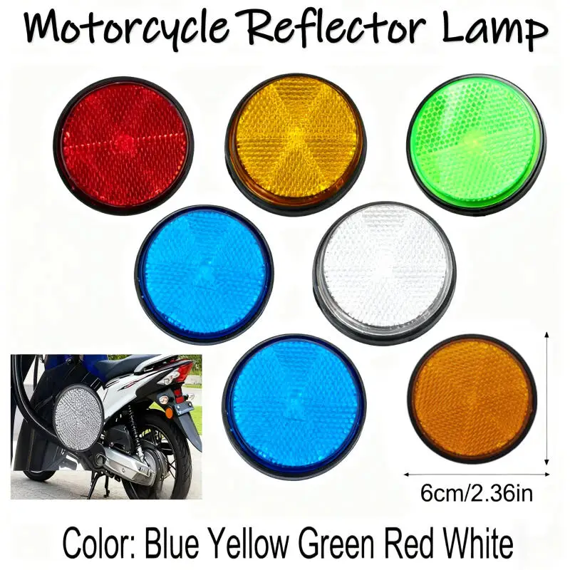2 Stück runde reflektierende Aufkleber für Auto, LKW, Motorrad, Elektrofahrrad, Nachtsicherheit, wasserdichtes, selbstklebendes, brechendes Lichtband
