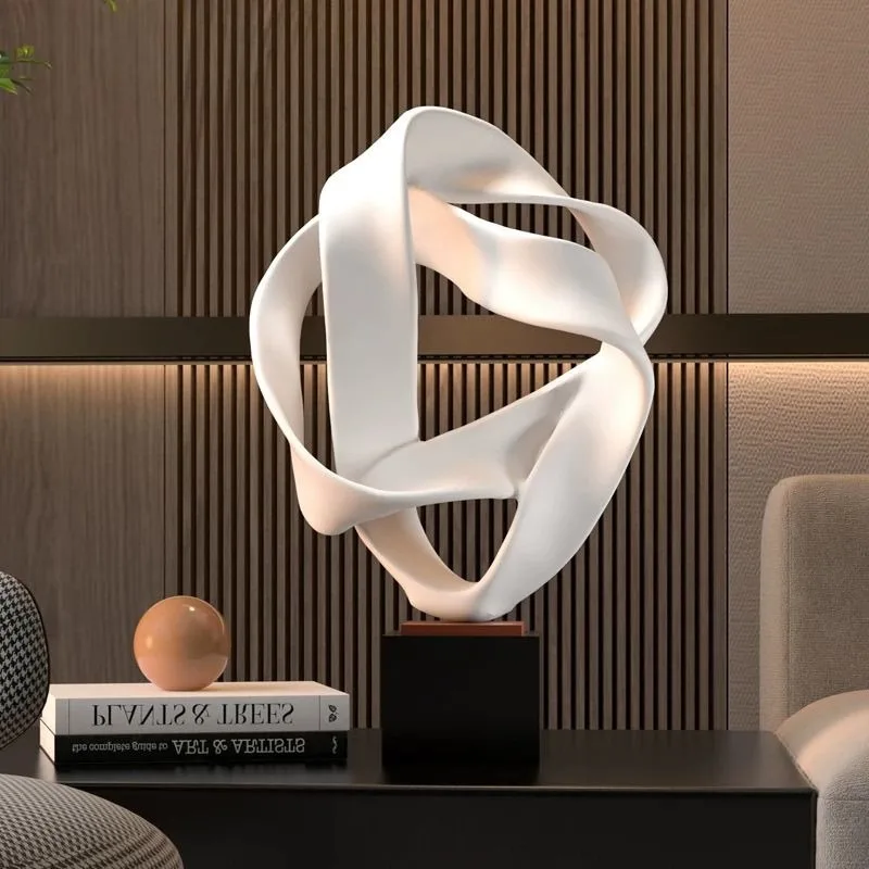 Modern Mobius Strip Sculpture Ornaments Creative Geometric Shape Decoration Crafts Luxury Simple Entrance Hall Home Decor