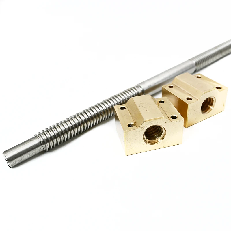 Tr 16x3 16x4 Tr16 300mm long right hand and left hand thread trapezoidal lead screw brass nut blocks