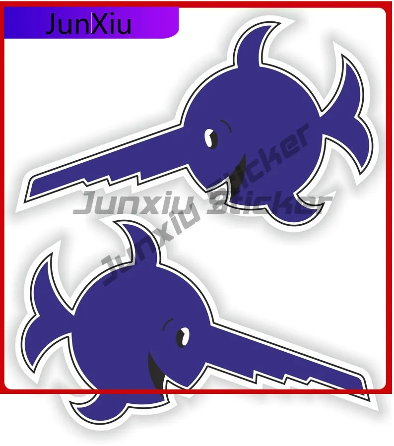 Sawfish Laughing Blue German Submarine Unique Window Bumper Durable Vinyl Car Modification Vinyl Decal For Car Truck SUV Window